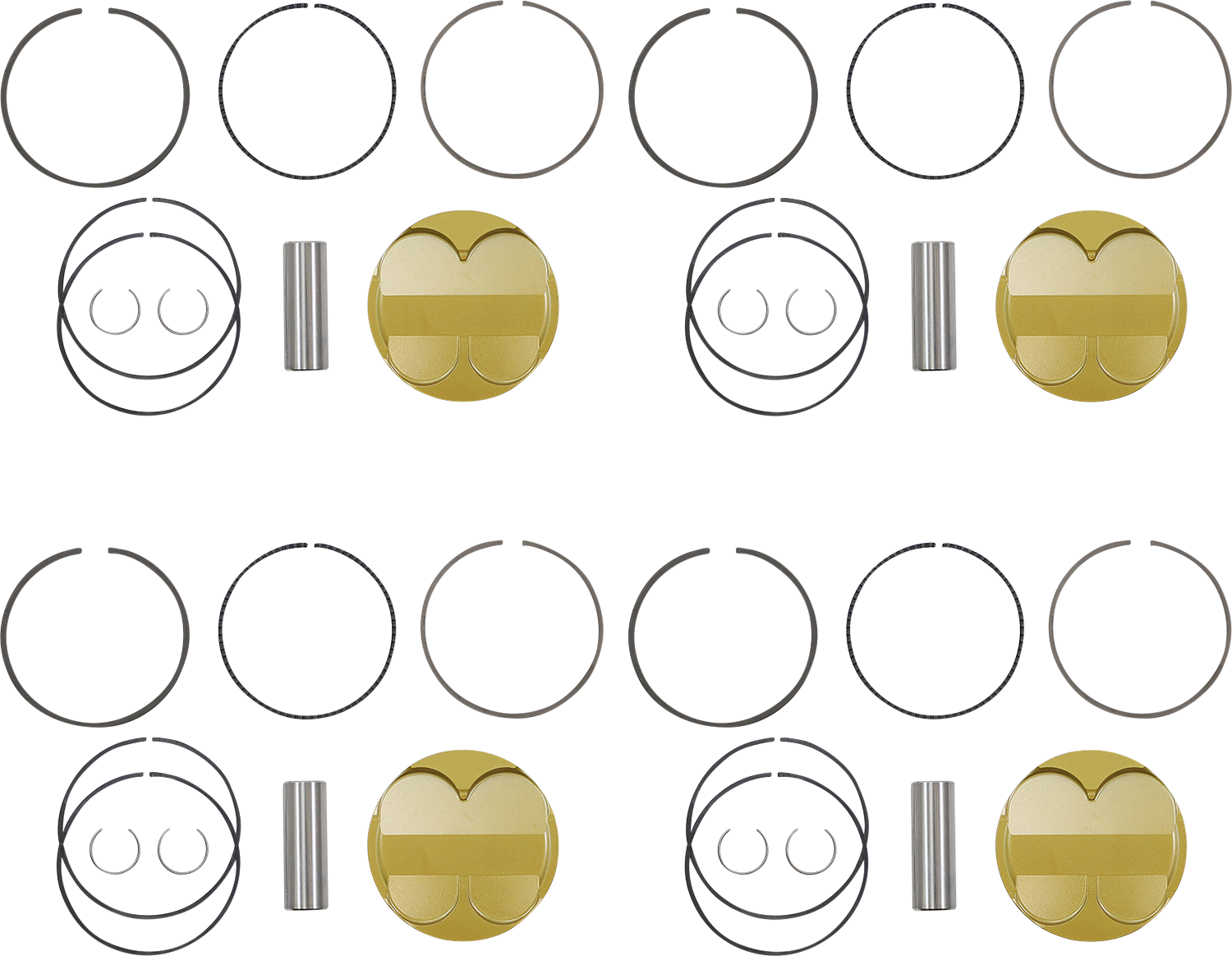 JE PISTONS Piston Kit - 82.00 mm - 13.5:1 CR - Suzuki GSX1300R '99-'07 379436