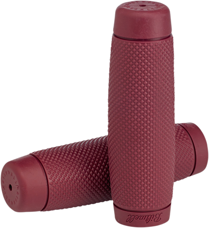 BILTWELL Recoil Bar Grips - 1" - Oxblood 6703-0301