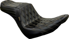 LE PERA Tailwhip Seat - Diamond w/ Chestnut Stitching - Black - FXLR/FLSB '18-'23 LYR-580DD-CHET