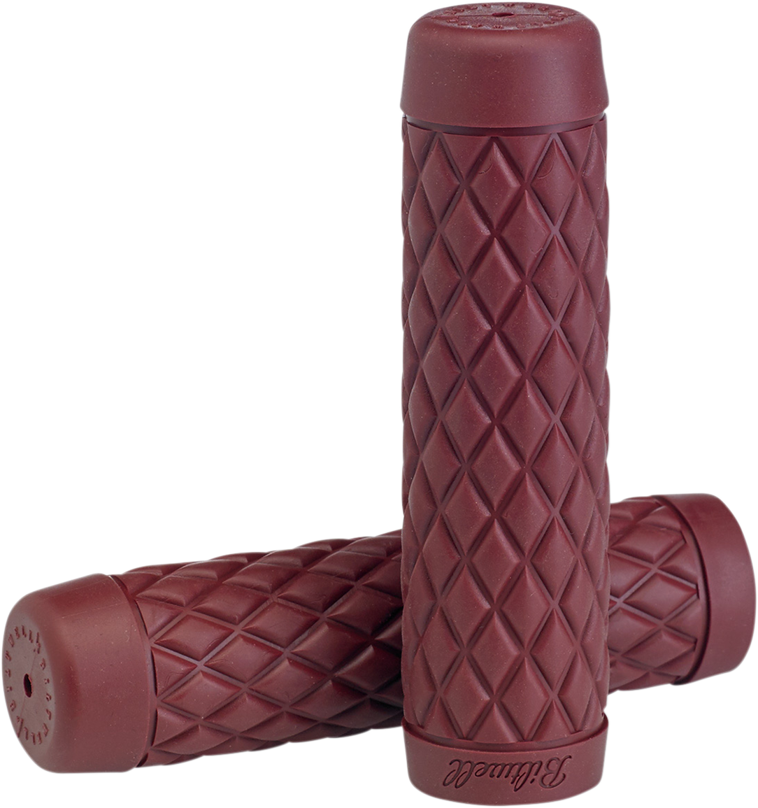 BILTWELL Torker Grips - 1" - Oxblood 6705-0301