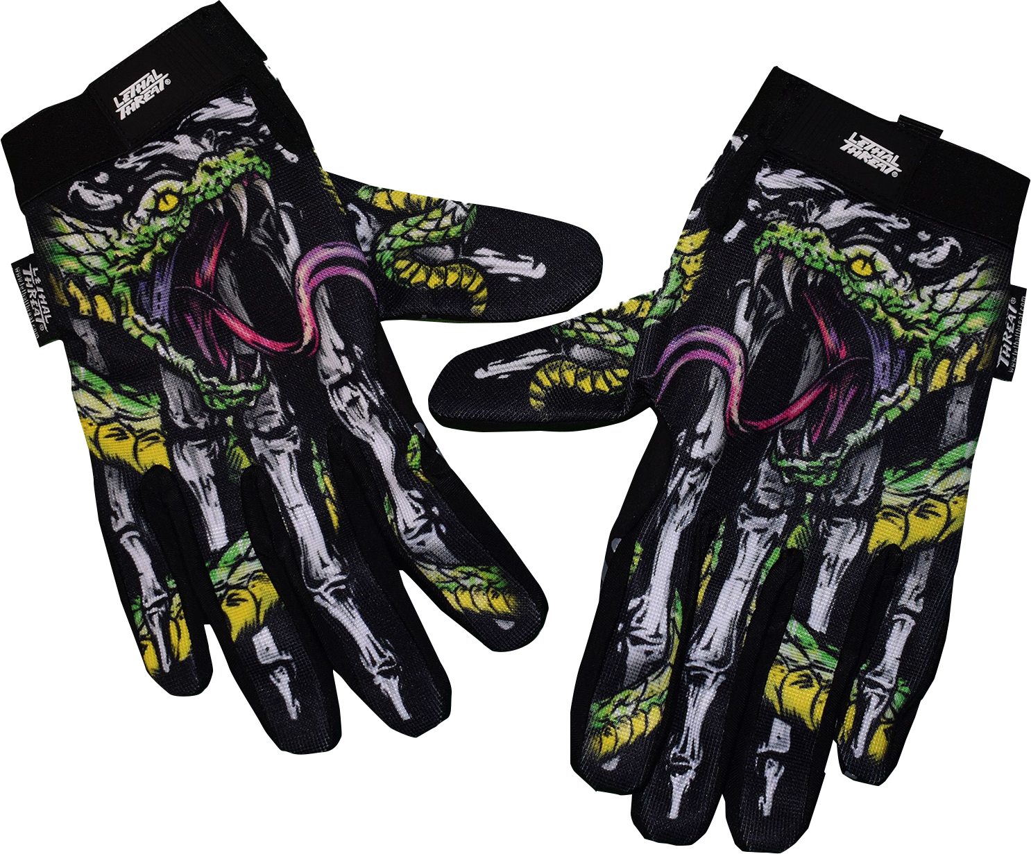 LETHAL THREAT Snake Bite Gloves - Black - 2XL GL15019XXL
