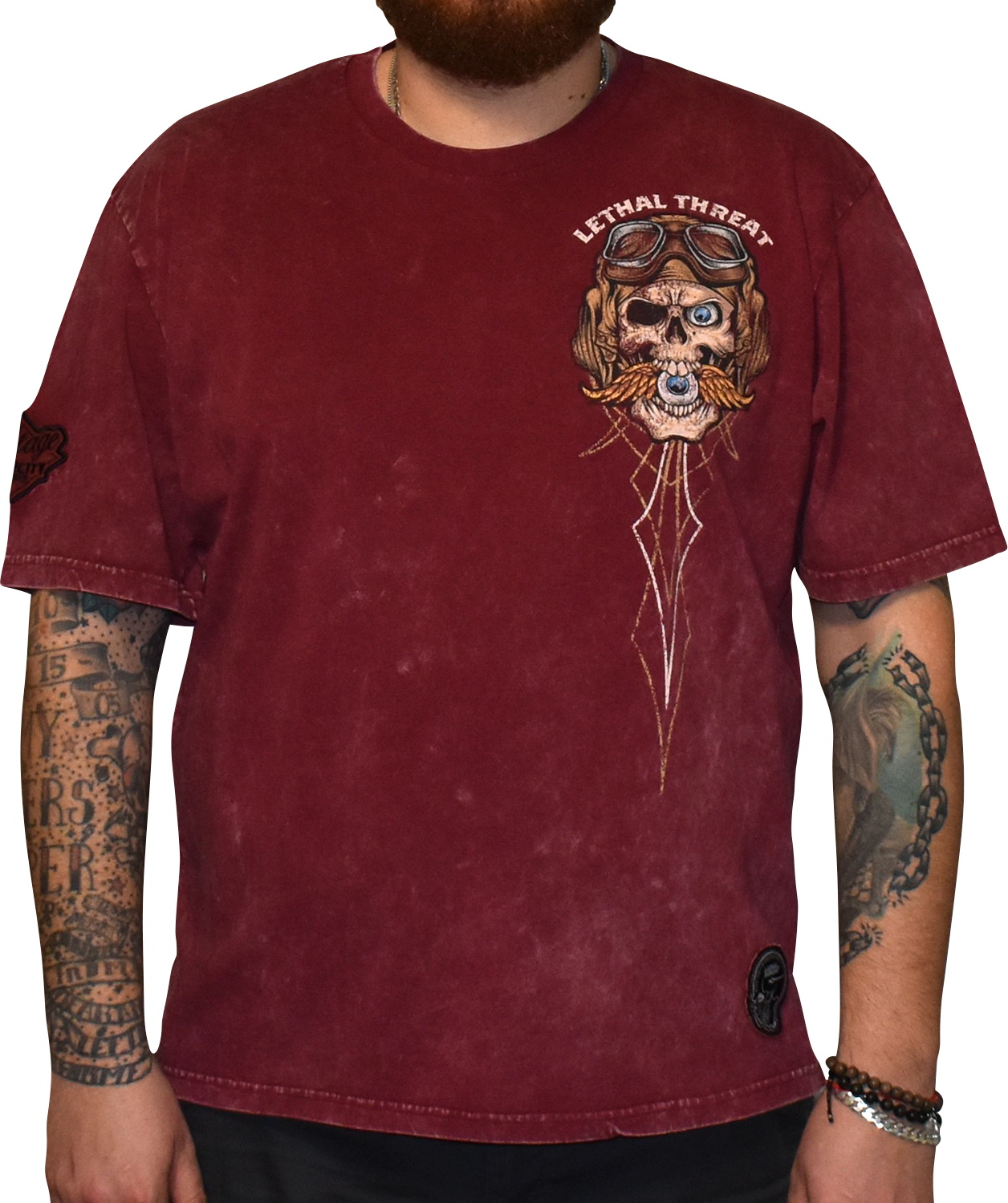 LETHAL THREAT Vintage Velocity Eye for an Eye T-Shirt - Red - XL VV40179XL