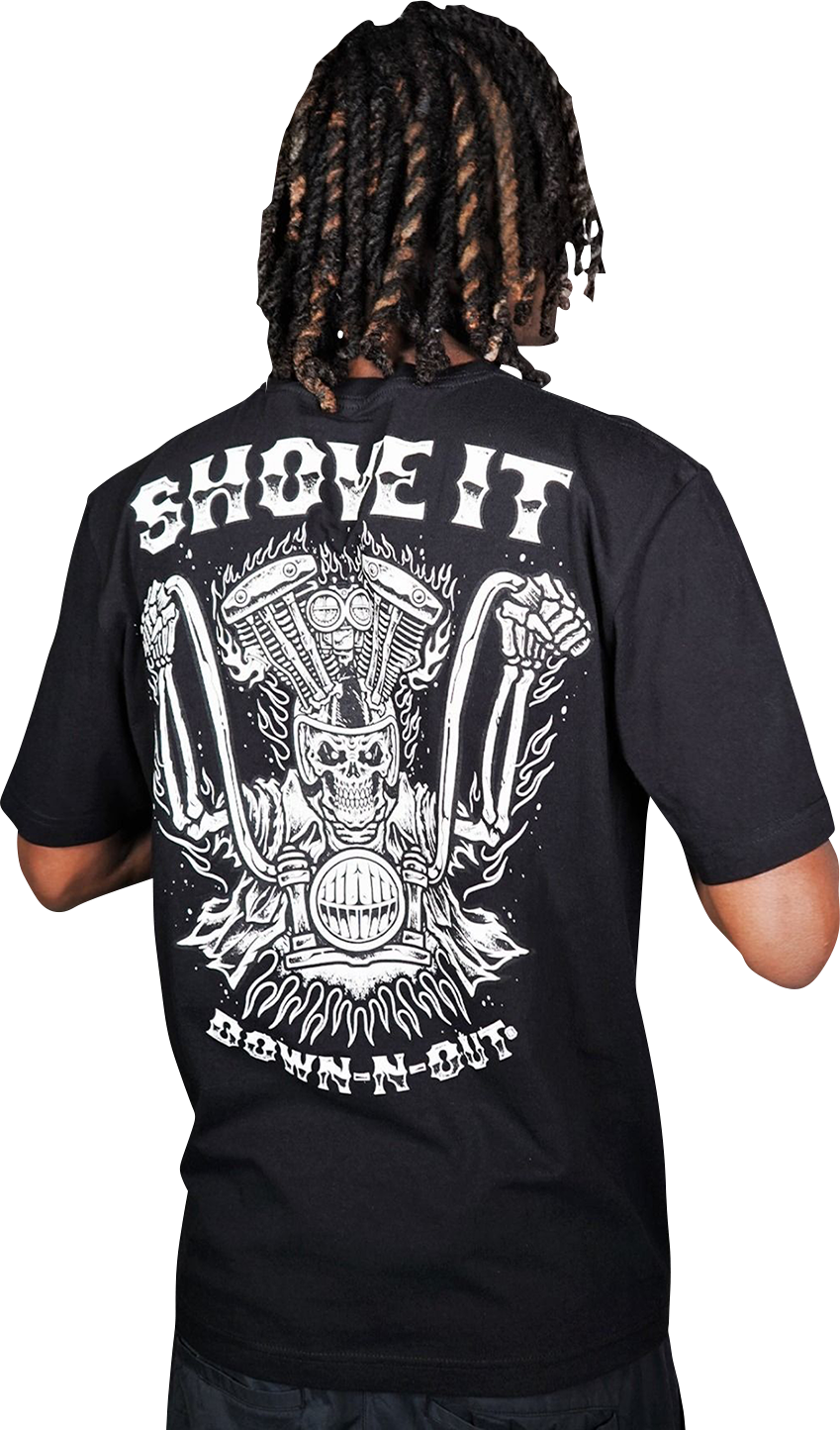 LETHAL THREAT Down-N-Out Shove It T-Shirt - Black - Medium DT10046M