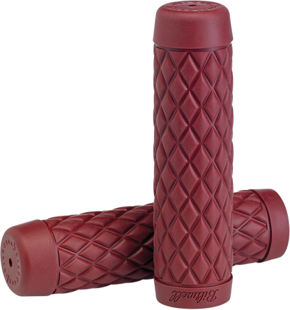 BILTWELL Torker Grips - 7/8" - Oxblood 6705-0378