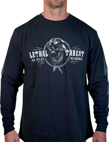 LETHAL THREAT Flash and Bones Long-Sleeve T-Shirt - Black - XL LS20889XL