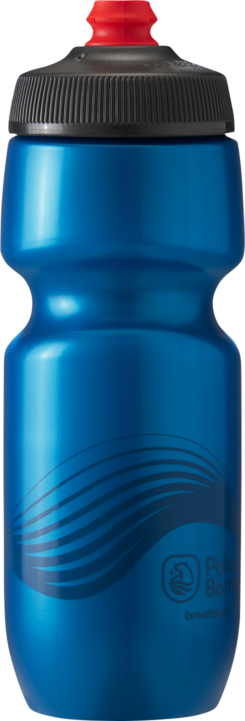 POLAR BOTTLE Breakaway® Bottle - Wave - Blue/Charcoal - 24 oz. SWB24OZ04