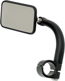 BILTWELL Mirror - Utility - Side View - Rectangle - Clamp-On - Black - 1" 6502-201-101
