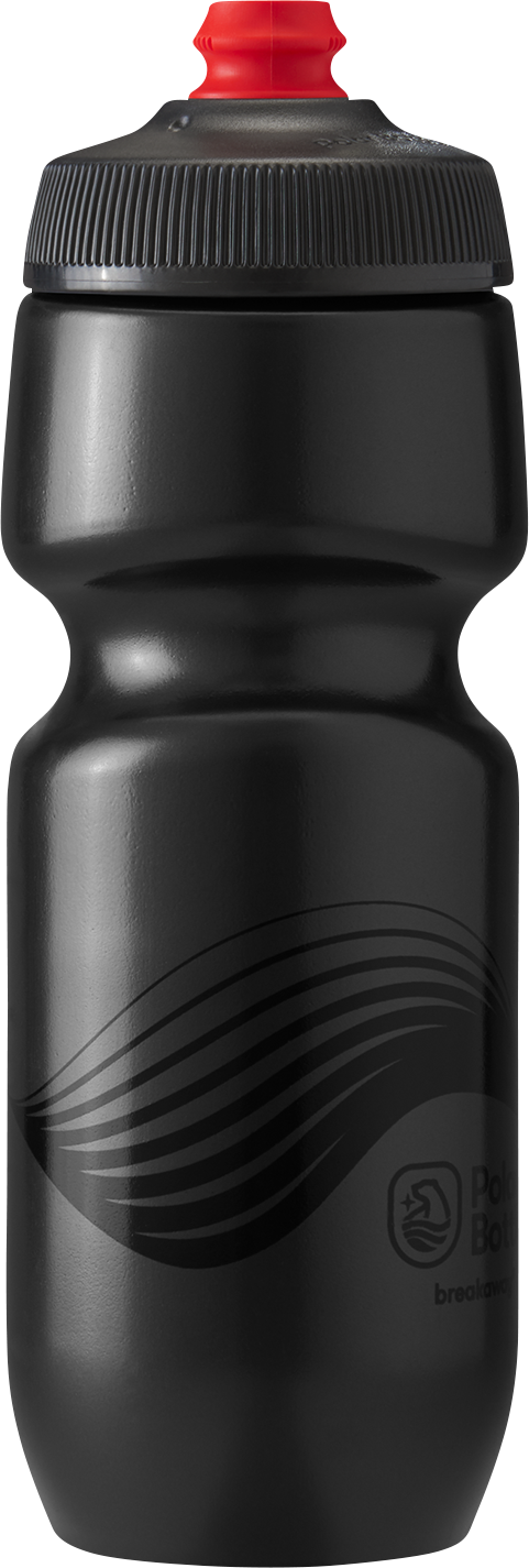 POLAR BOTTLE Breakaway® Bottle - Wave - Charcoal/Black - 24 oz. SWB24OZ03