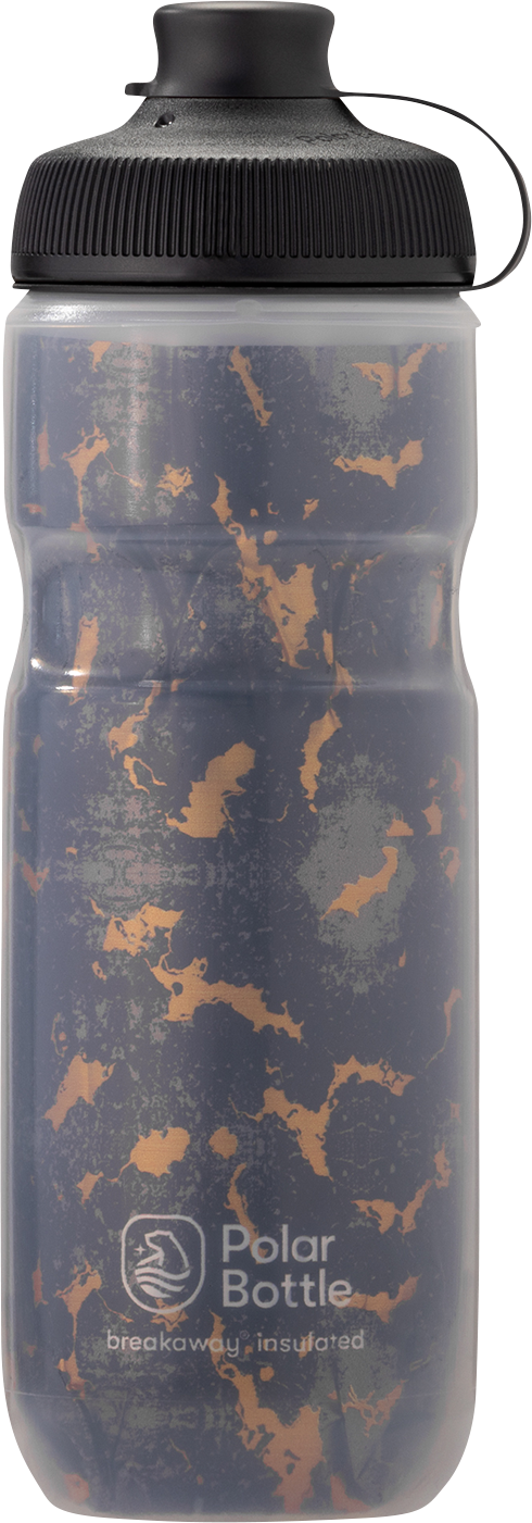 POLAR BOTTLE Breakaway® Muck Insulated Bottle- Shatter - Charcoal/Copper - 20 oz. INB200Z09MG