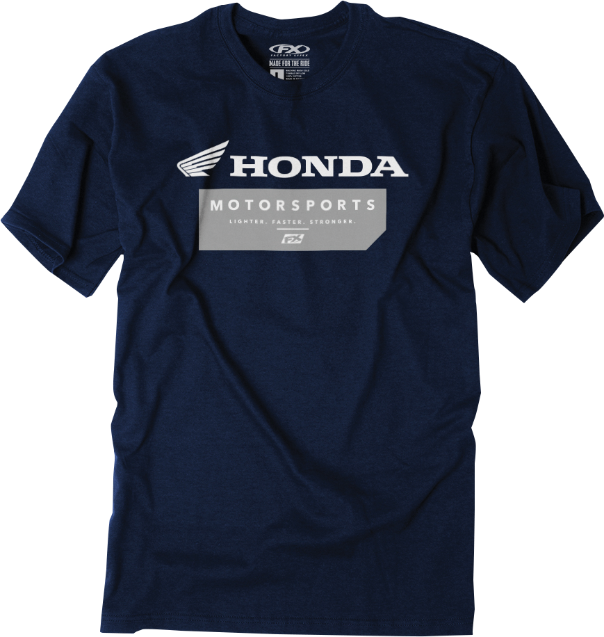 FACTORY EFFEX Honda Mission T-Shirt - Navy - Large 26-87304