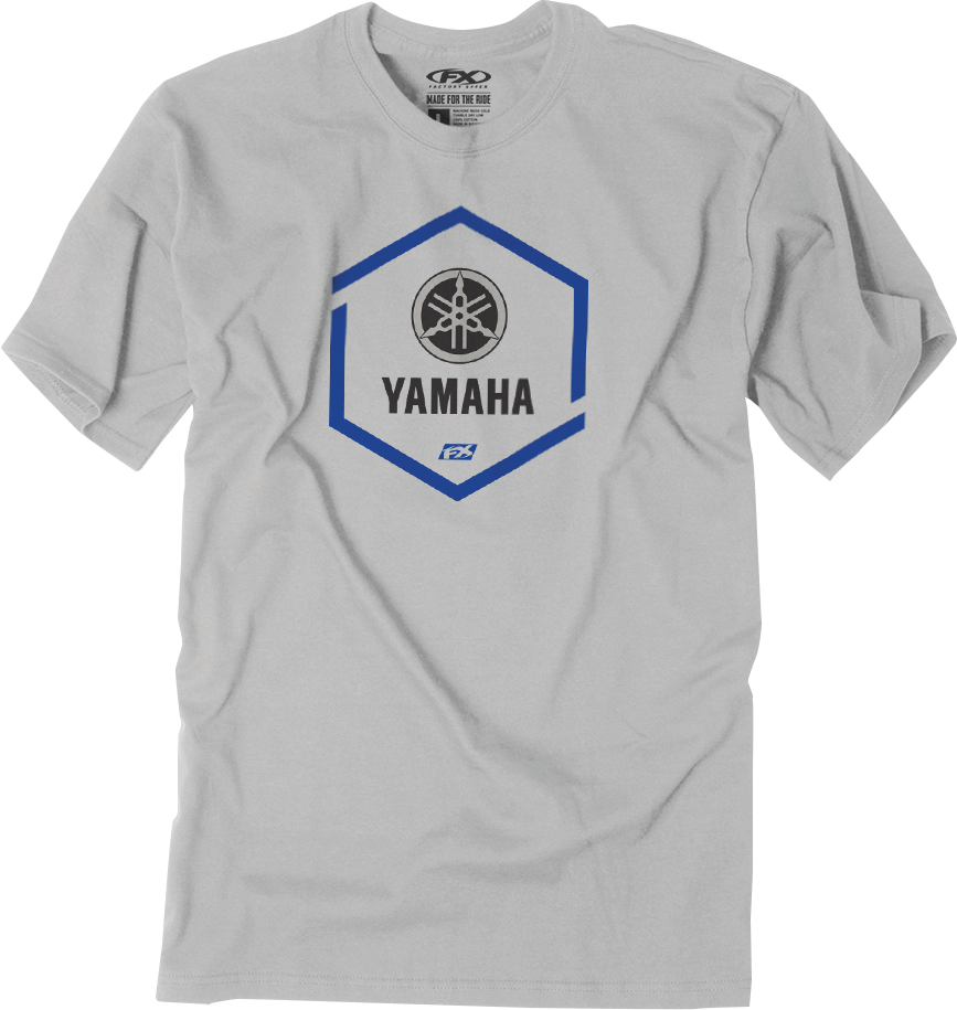 FACTORY EFFEX Yamaha Hexagon T-Shirt - Gray - Large 26-87204