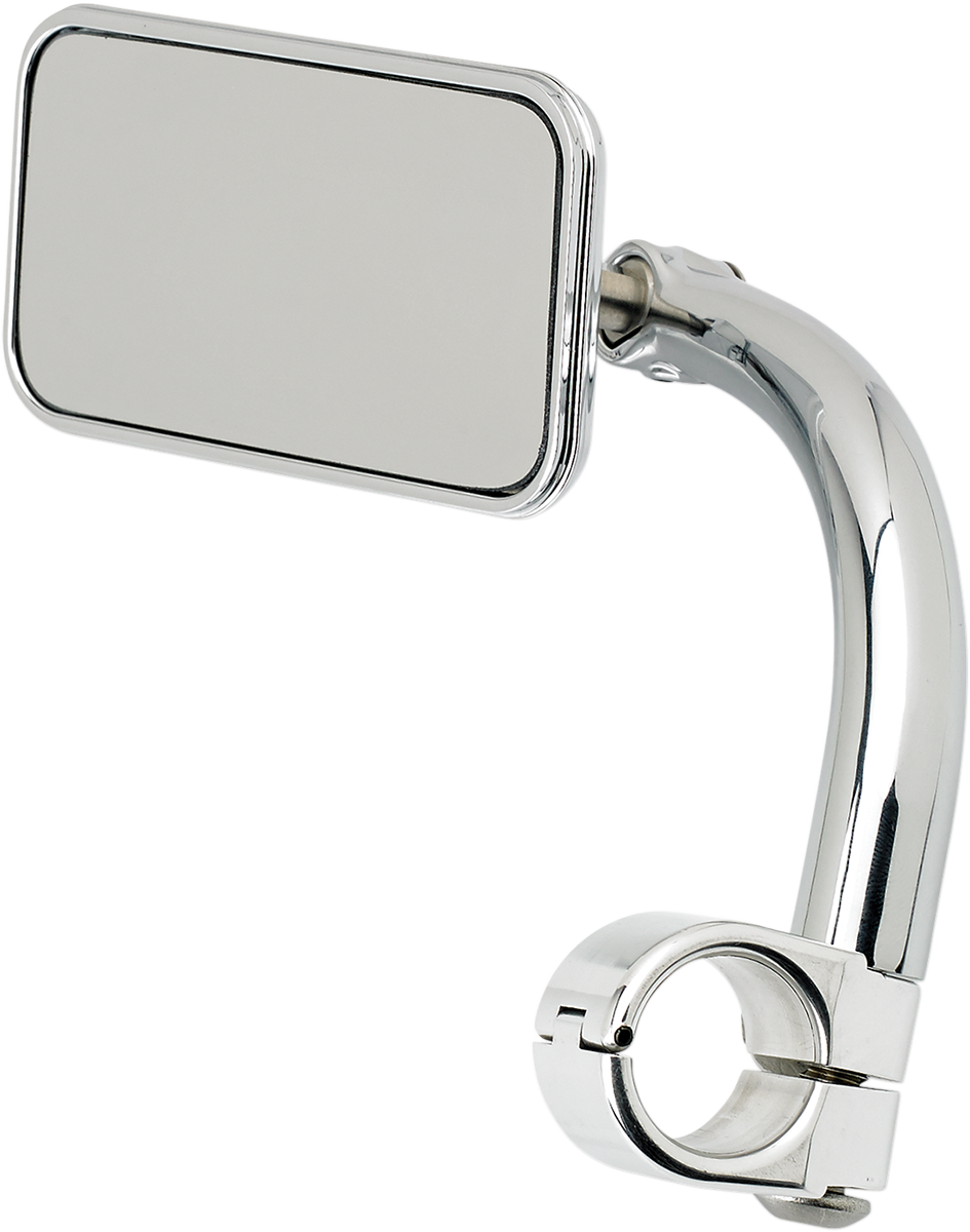 BILTWELL Mirror - Utility - Side View - Rectangle - Clamp-On - Chrome - 1" 6502-201-501