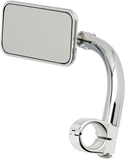 BILTWELL Mirror - Utility - Side View - Rectangle - Clamp-On - Chrome - 1" 6502-201-501