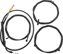 LA CHOPPERS Complete Midnight Braided Cable Kit - 12"-14" Handlebars - ABS - '21-'22 Touring LA-8058KT2-13M