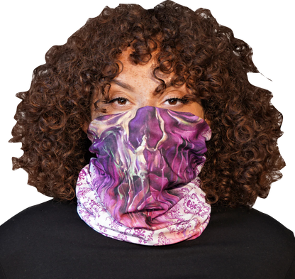 LETHAL THREAT Watercolor Skull Face Neck Scarf NS90825