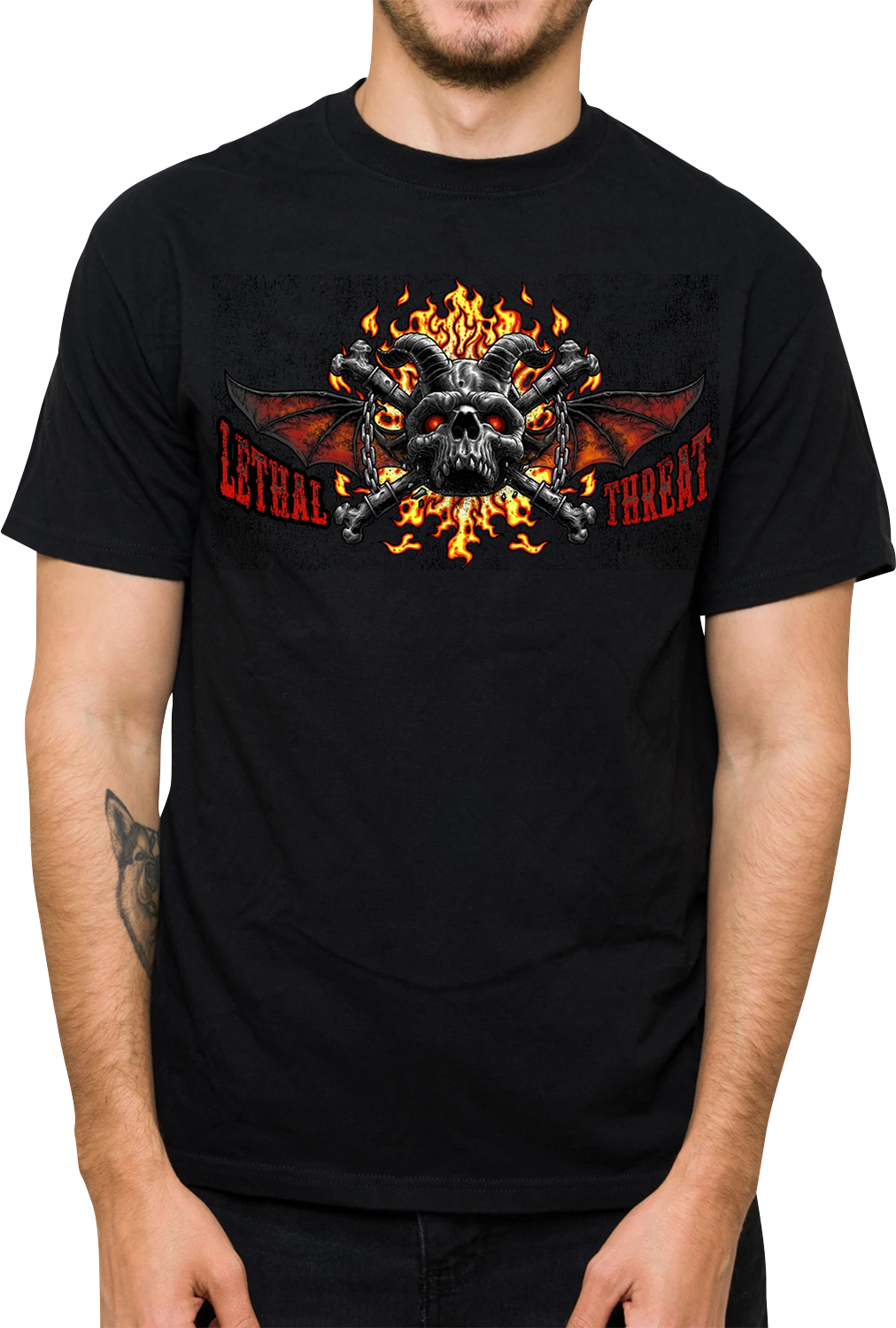 LETHAL THREAT Hell Was Full T-Shirt - Black - 3XL LT20901XXXL