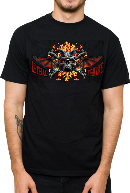 LETHAL THREAT Hell Was Full T-Shirt - Black - Medium LT20901M