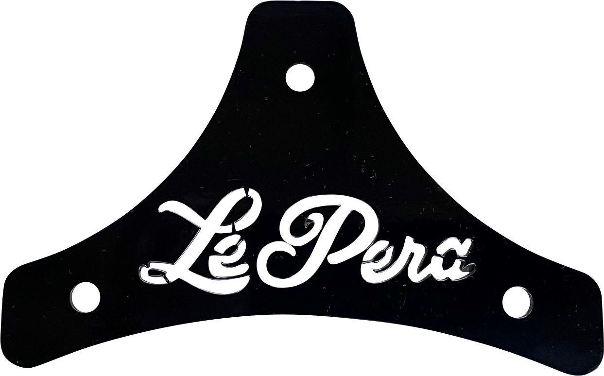 LE PERA Sissy Bar Plate - Dead End - Scroll - Black - Softail/Touring '08-'22 H-SB SCROLL