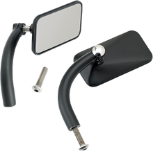 BILTWELL Mirrors - Utility - Side View - Rectangle - Perch - Black - Pair 6502-200-102