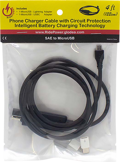 RIDEPOWER SAE to Micro USB Cable - Charger - Single-End - 4' RP1248IA4F