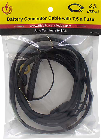 RIDEPOWER SAE to Ring Terminal Cable - Charger - 6' RPBT6FT