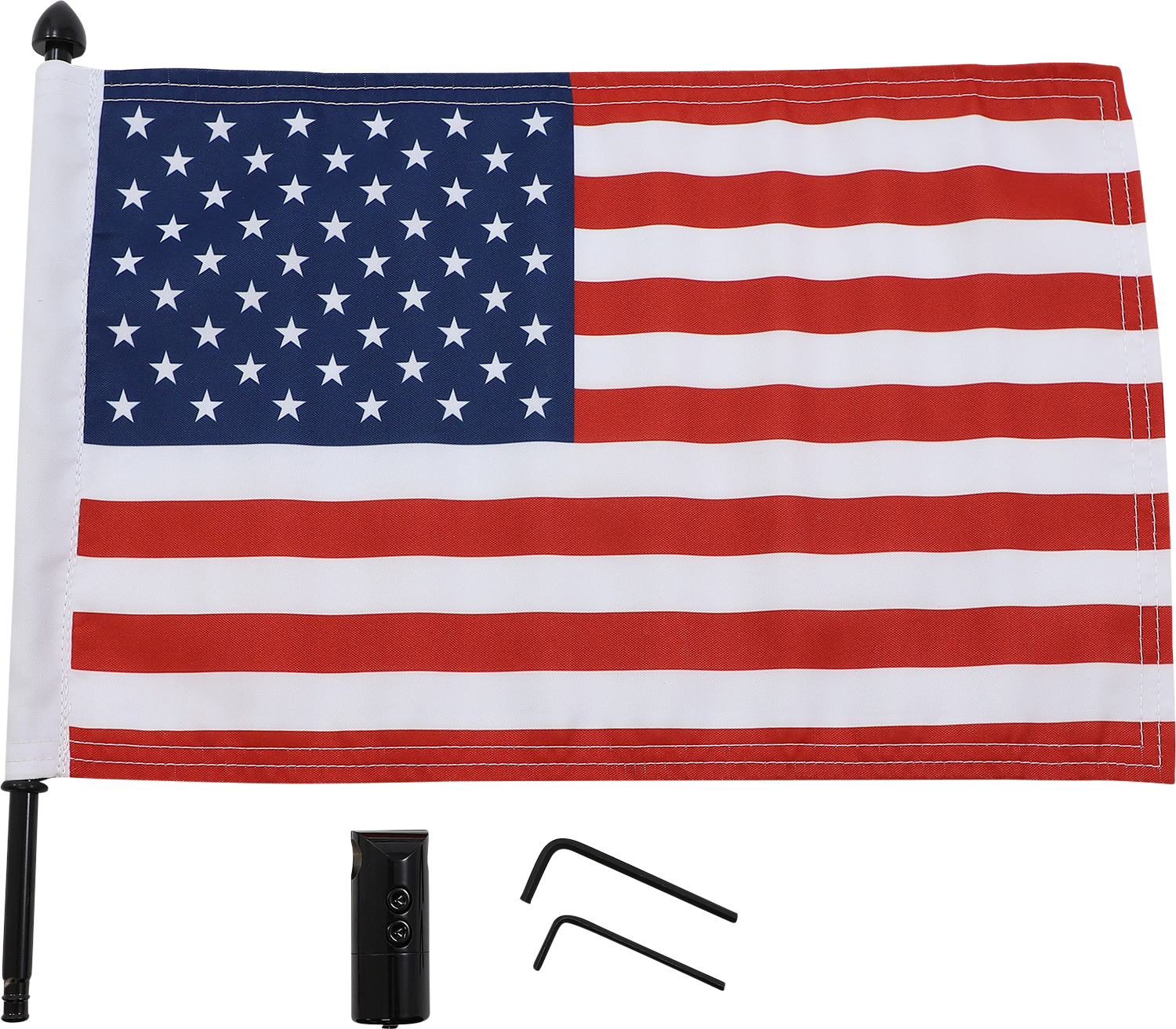 PRO PAD Luggage Rack Flag Mount - 1/2" Round - With 10" X 15" Flag BRFM-RDHB1215
