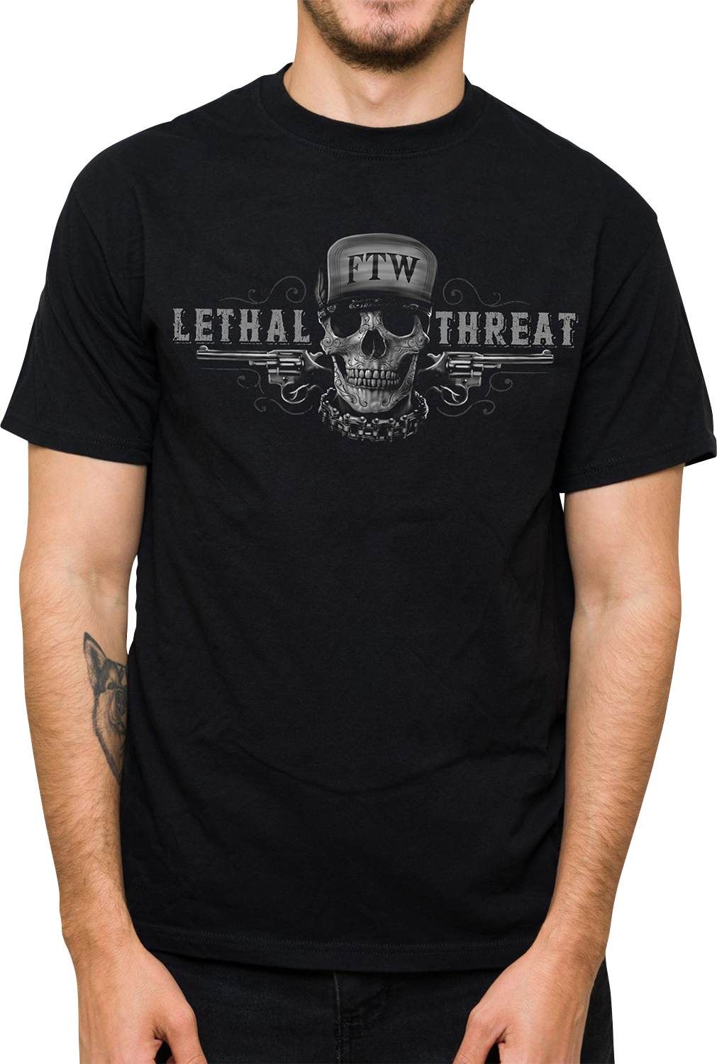 LETHAL THREAT Friend or Foe T-Shirt - Black - 5XL LT20904-5XL