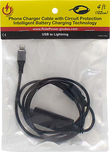 RIDEPOWER USB to Lightning Cable - Charger - Single-End - 4' RP1248USBLHT4FT