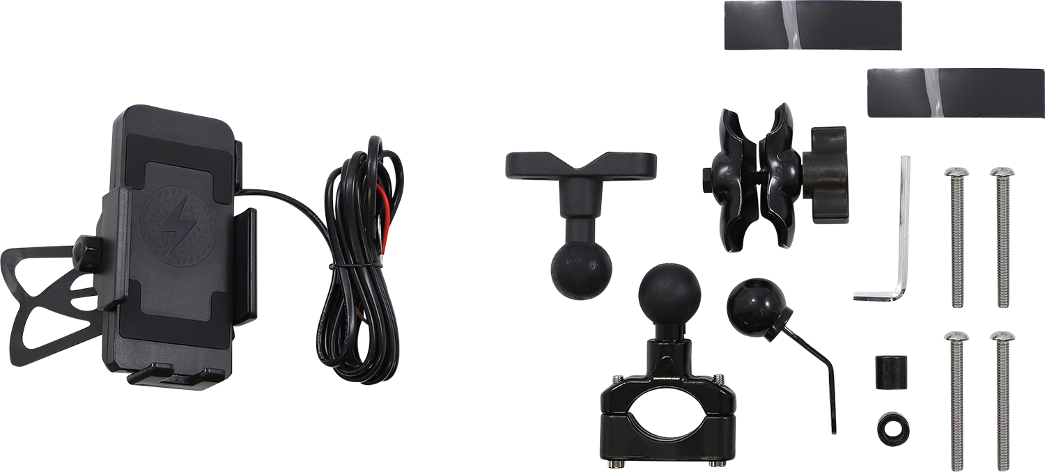 RIDEPOWER Phone Holder Ball Mount - Wireless Charging RPPMMTLBKBW12