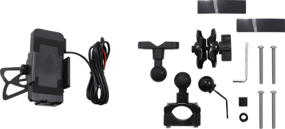 RIDEPOWER Phone Holder Ball Mount - Wireless Charging RPPMMTLBKBW12