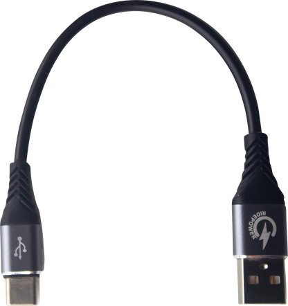 RIDEPOWER USB to USB-C Cable - Charger - Single-End - 7-1/2" RPUSBUSBC75