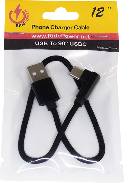 RIDEPOWER 90° USB to 90° Lightning Cable - Charger - Single-End - 18" RP90DEGUSBLHT18