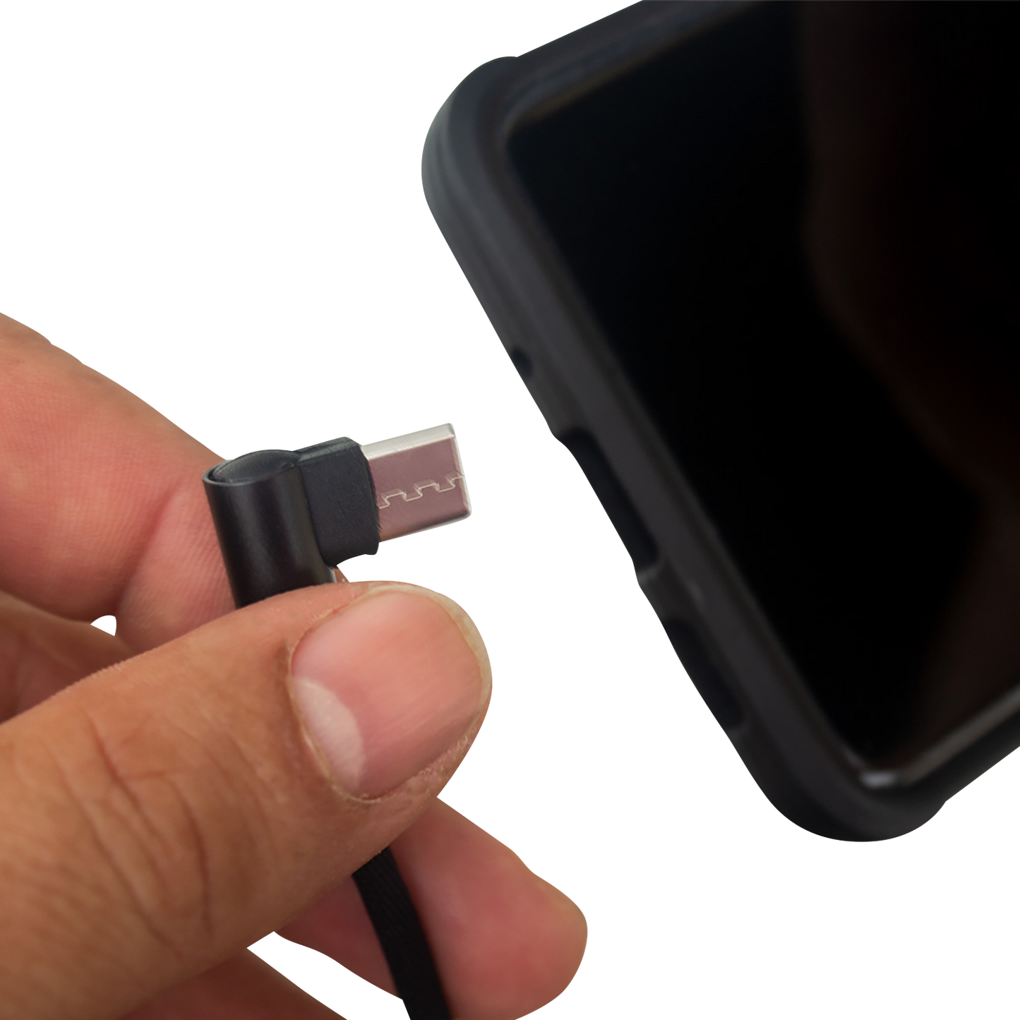 RIDEPOWER USB to 90° USB-C Cable - Charger - Single-End - 12" 90DEGUSBUSBC12