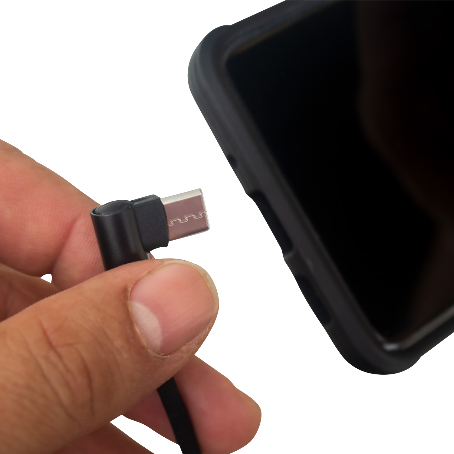 RIDEPOWER USB to 90° USB-C Cable - Charger - Single-End - 12" 90DEGUSBUSBC12