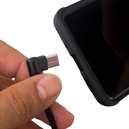 RIDEPOWER USB to 90° USB-C Cable - Charger - Single-End - 12" 90DEGUSBUSBC12