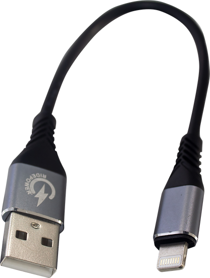 RIDEPOWER USB to Lightning Cable - Charger - Single-End - 7-1/2" RPUSBLHT75