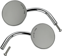 BILTWELL Mirrors - Utility - Side View - Round - Perch - Chrome - Pair 6503-400-532