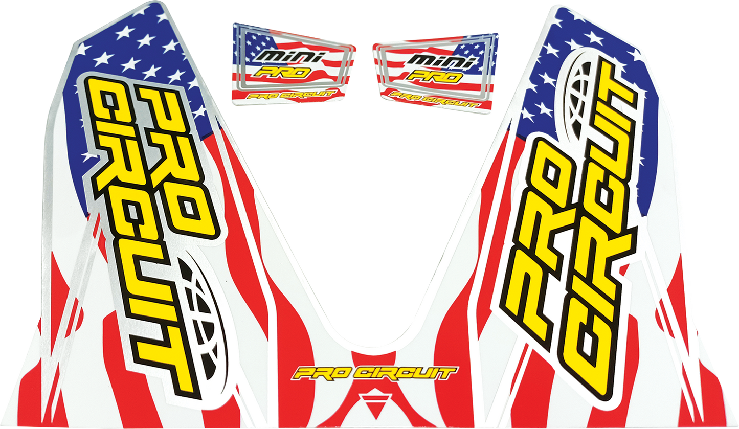 PRO CIRCUIT T-6 Mini/Dual Decal - Stars and Stripes D22MINI-SS