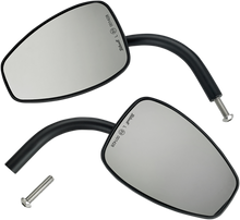 BILTWELL Mirrors - Utility - Side View - Teardrop - Perch - Black - Pair 6504-400-132