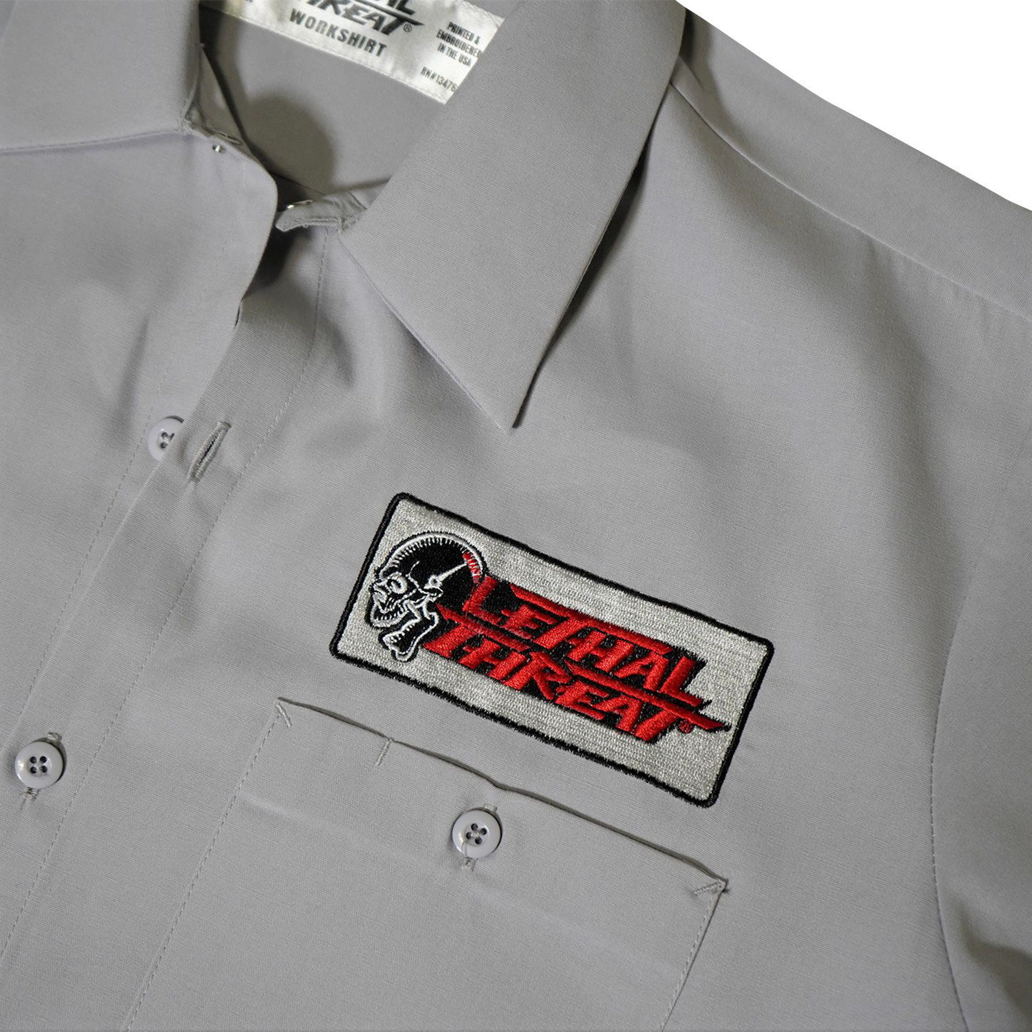 LETHAL THREAT High Compression Pistons Shop Shirt - Gray - Medium DG60163M
