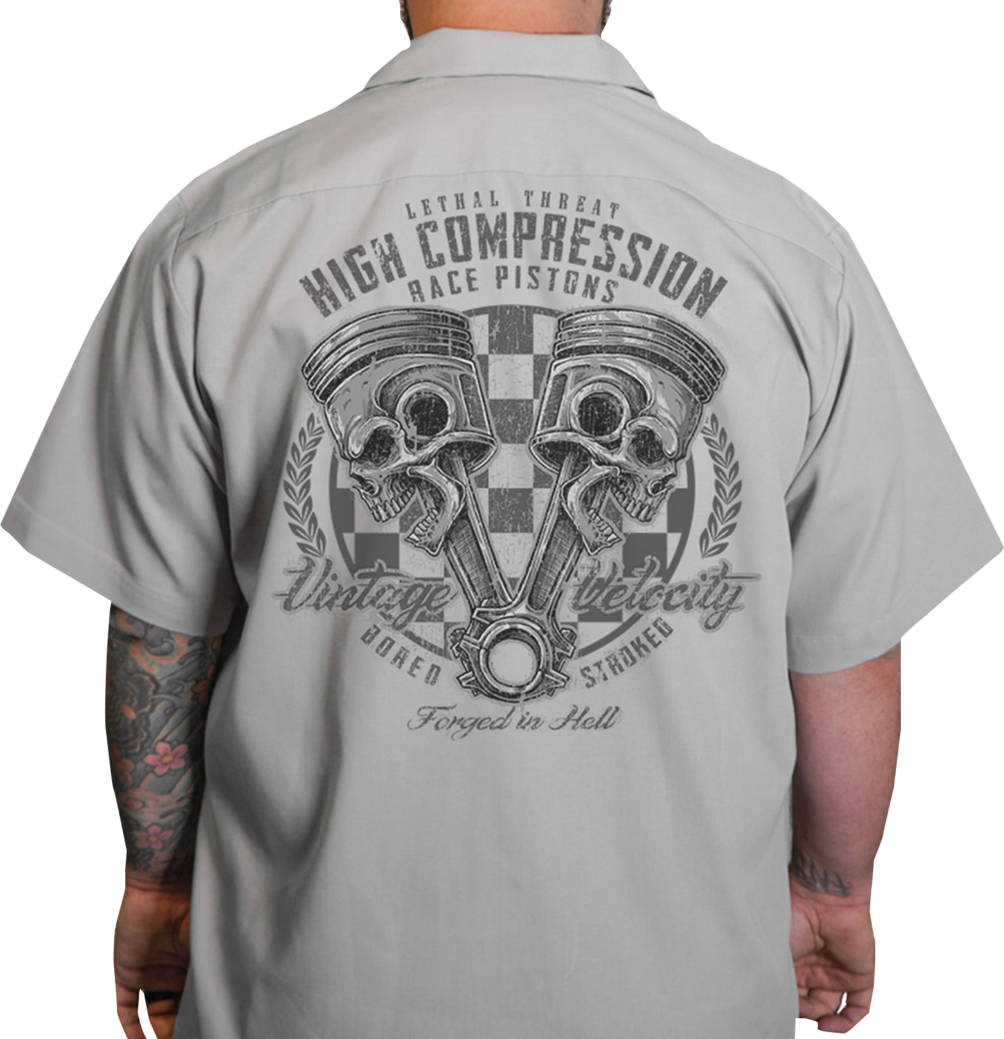 LETHAL THREAT High Compression Pistons Shop Shirt - Gray - Medium DG60163M
