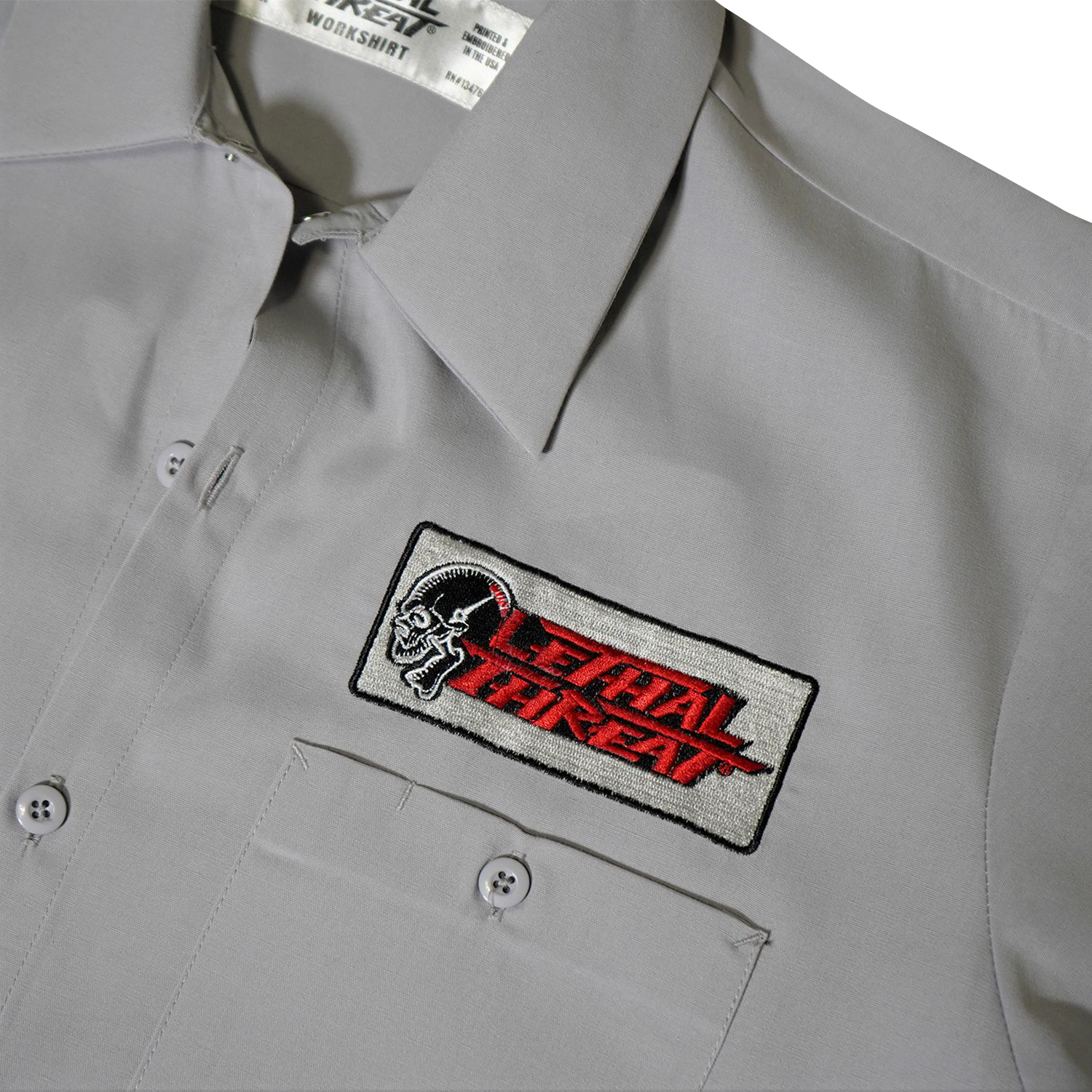 LETHAL THREAT High Compression Pistons Shop Shirt - Gray - 2XL DG60163XXL