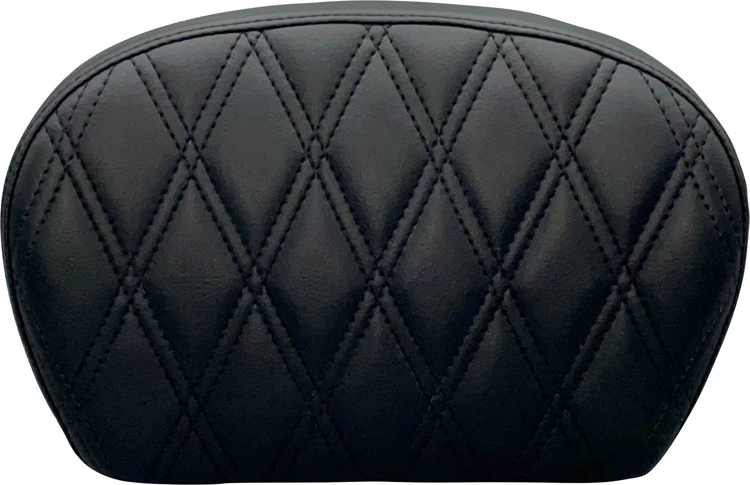 LE PERA Sissy Bar Pad - Large - Vinyl - Double Diamond - Dull Black L-SBP01DD-DULL