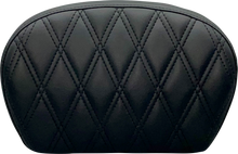 LE PERA Sissy Bar Pad - Large - Vinyl - Double Diamond - Dull Black L-SBP01DD-DULL