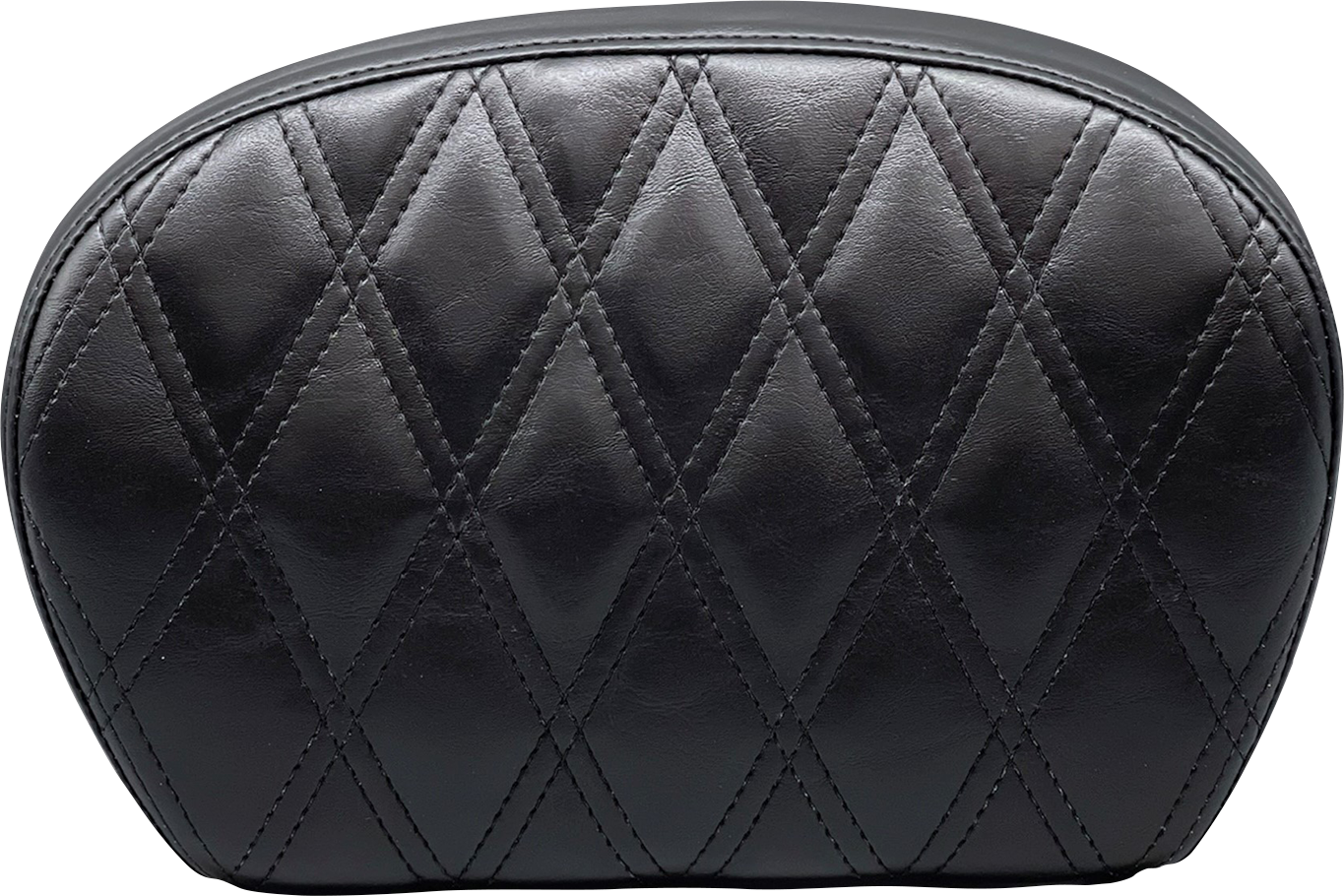 LE PERA Sissy Bar Pad - Large - Vinyl - Double Diamond - Shiny Black L-SBP01DD-SH