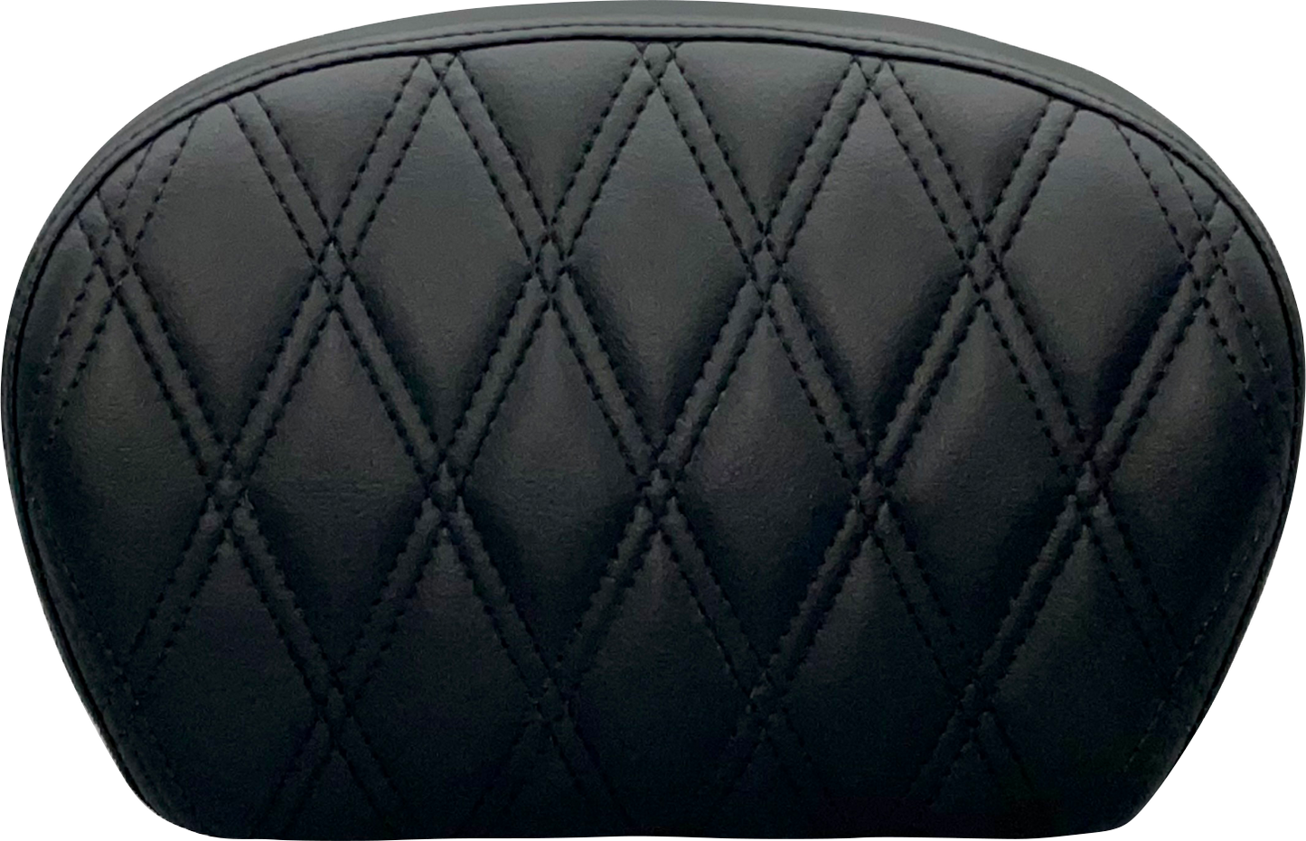 LE PERA Sissy Bar Pad - Large - Vinyl - Single Diamond - Dull Black L-SBP01DM-DULL