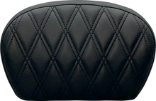 LE PERA Sissy Bar Pad - Large - Vinyl - Single Diamond - Dull Black L-SBP01DM-DULL