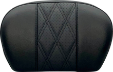 LE PERA Sissy Bar Pad - Large - GT 2/HR 2 Inlay - Dull Black L-SBP01GT/HR2