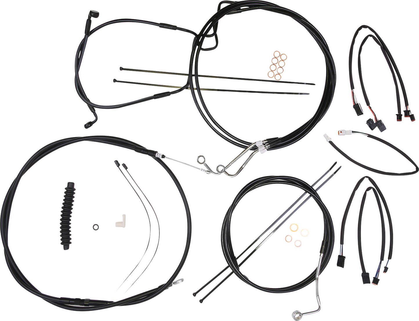 MAGNUM SHIELDING XR Handlebar Installation Kit - 12"-14" Ape Hangers - '21-'24 FLHRXS - Black 4861011