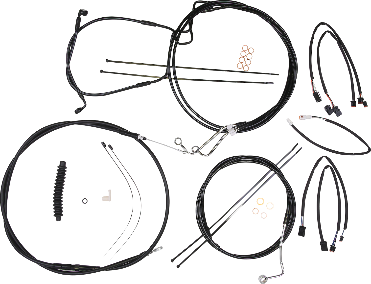 MAGNUM SHIELDING XR Handlebar Installation Kit - 12"-14" Ape Hangers - '21-'24 FLHRXS - Black 4861011